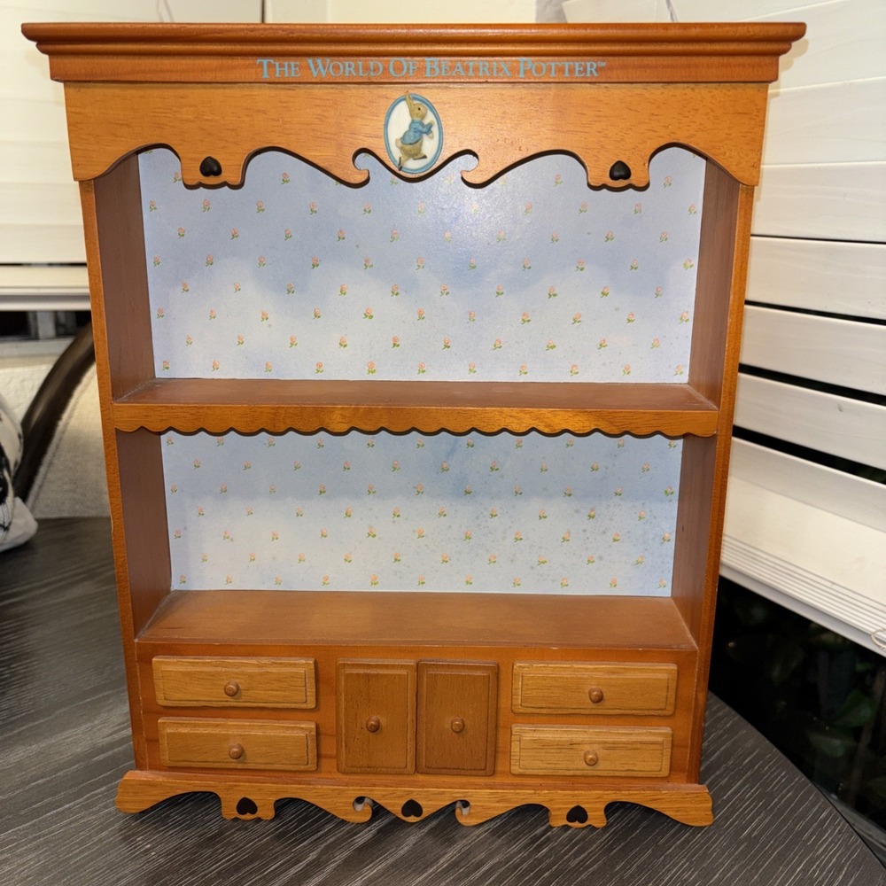 Beatrix Potter Wooden Wall Display Shelf - Brown